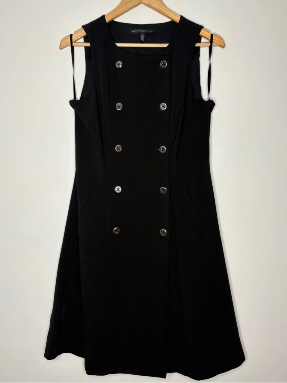 White House Black Market Sleeveless Double-Breasted A-Line Dress - Picture 2 of 6